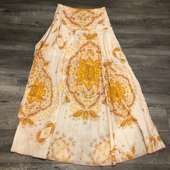Free People Farrah Drop Waist Maxi Skirt Print - Picture 8 of 10